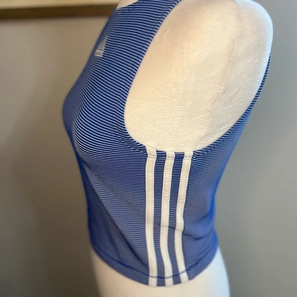 Adidas Womens Zippable Blue Small
Cropped Stripes - Picture 9 of 12